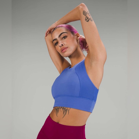 Lululemon Everlux High-Neck Train Bra Wild Indigo - Picture 14 of 15